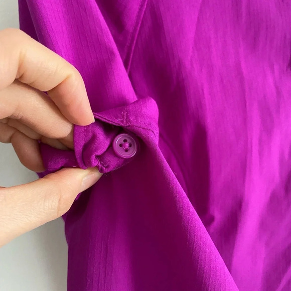 COLUMBIA Omni-Shade Sun Protection Magenta Button Down Hiking Camping Shirt XS - Picture 7 of 15